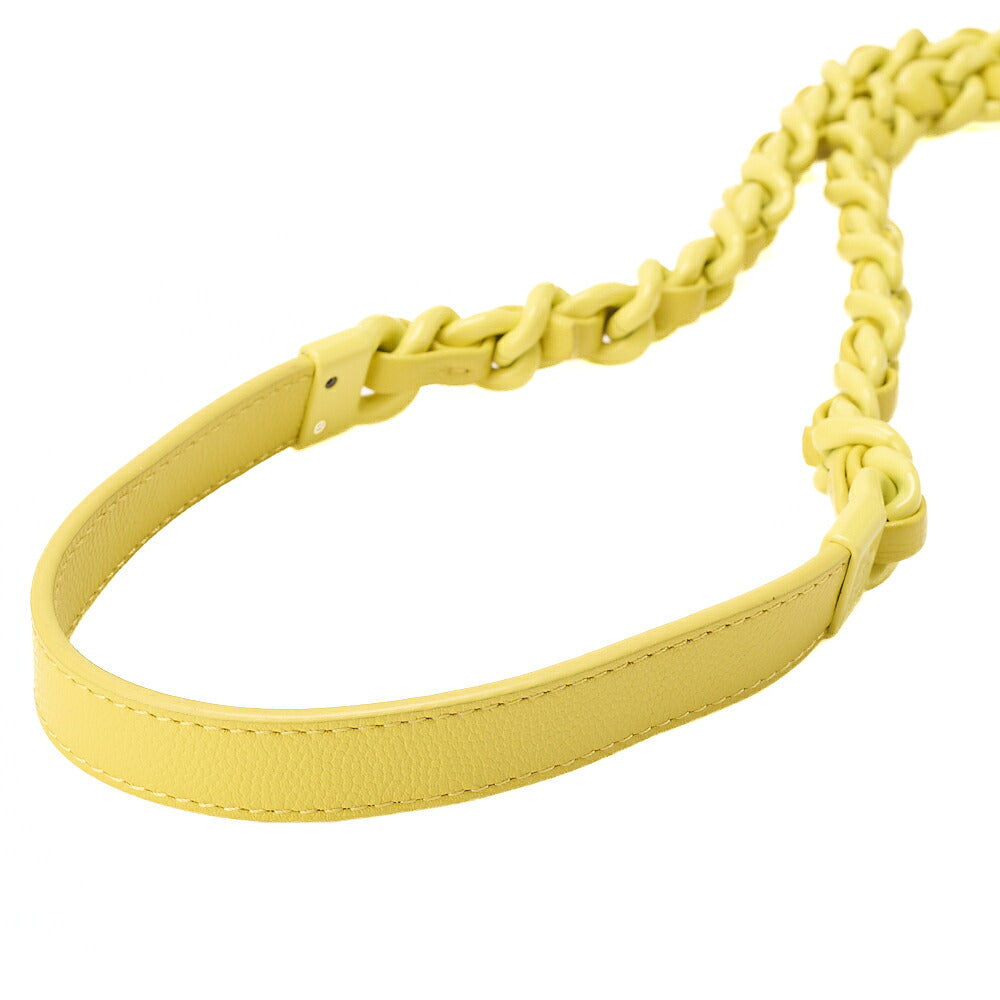 CHANEL Caviar Skin Mini Matelasse Bicolore Yellow Chain Shoulder Yellow Silver-Tone Hardware, Pre-Owned