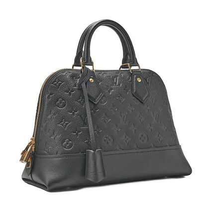 LOUIS VUITTON Louis Vuitton Monogram Emplant Neo Alma PM Handbag M44832 Black Gold-Tone Hardware, Pre-Owned