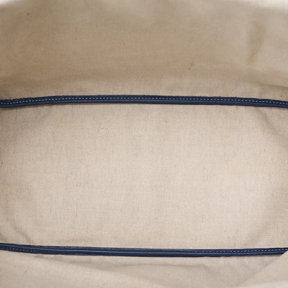 GOYARD Saint Louis PM Tote Bag Coated Canvas Navy Silver-Tone Hardware, Pre-Owned