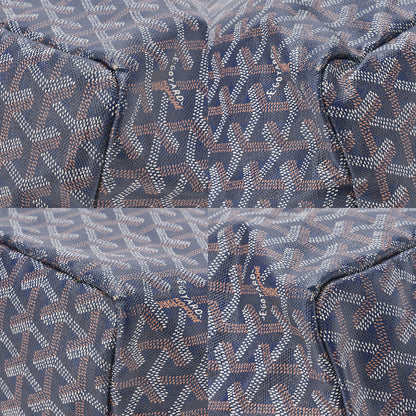 GOYARD Saint Louis PM Tote Bag Coated Canvas Navy Silver-Tone Hardware, Pre-Owned