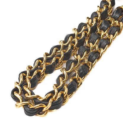 CHANEL Lambskin Matelasse 26cm Paris Limited Double Flap Shoulder Bag Black Gold-Tone Hardware, Pre-Owned