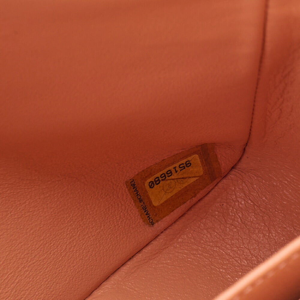 CHANEL Chain Shoulder Bag Matelasse Double Flap 25 Turn Lock Lambskin Salmon Pink Gold-Tone Hardware, Pre-Owned