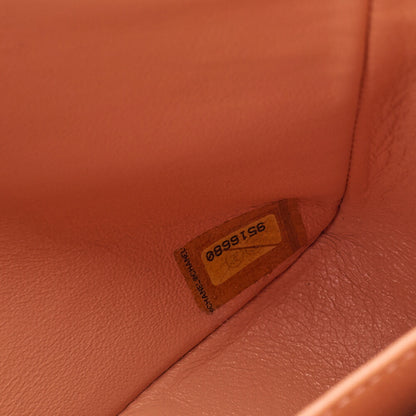 CHANEL Chain Shoulder Bag Matelasse Double Flap 25 Turn Lock Lambskin Salmon Pink Gold-Tone Hardware, Pre-Owned