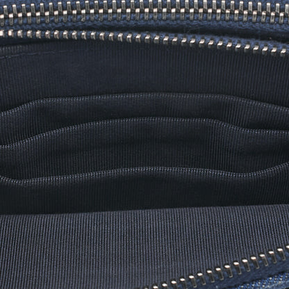 CHANEL Vintage Calf X Denim Gabrielle de Chanel Chain Shoulder Navy Gold X Silver-Tone Hardware, Pre-Owned