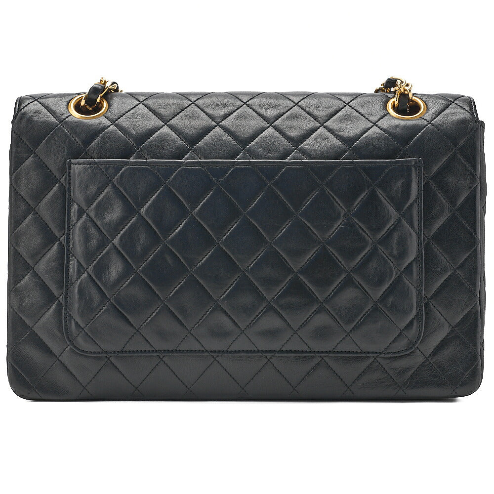CHANEL Matelasse Circle Coco Lambskin Chain Shoulder Black Gold-Tone Hardware, Pre-Owned