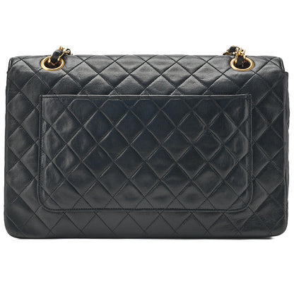 CHANEL Matelasse Circle Coco Lambskin Chain Shoulder Black Gold-Tone Hardware, Pre-Owned