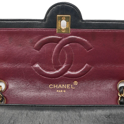CHANEL Matelasse Circle Coco Lambskin Chain Shoulder Black Gold-Tone Hardware, Pre-Owned