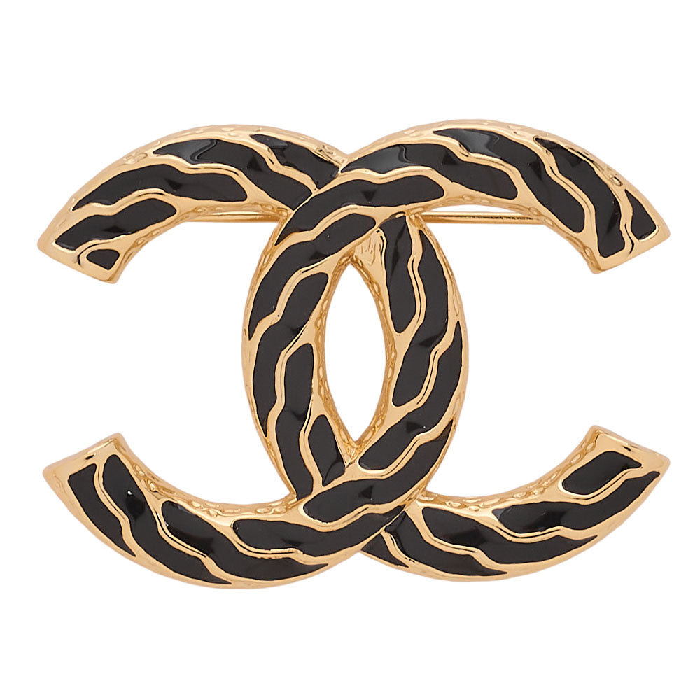 CHANEL Coco Mark B24P Brooch GP (Gold Plated)Gold-Tone Hardware, Pre-Owned