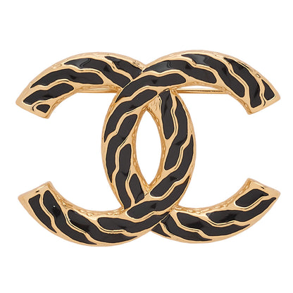 CHANEL Coco Mark B24P Brooch GP (Gold Plated)Gold-Tone Hardware, Pre-Owned