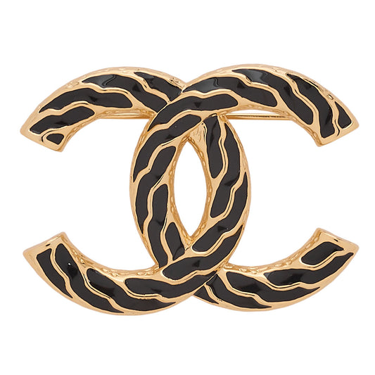 CHANEL Coco Mark B24P Brooch GP (Gold Plated)Gold-Tone Hardware, Pre-Owned