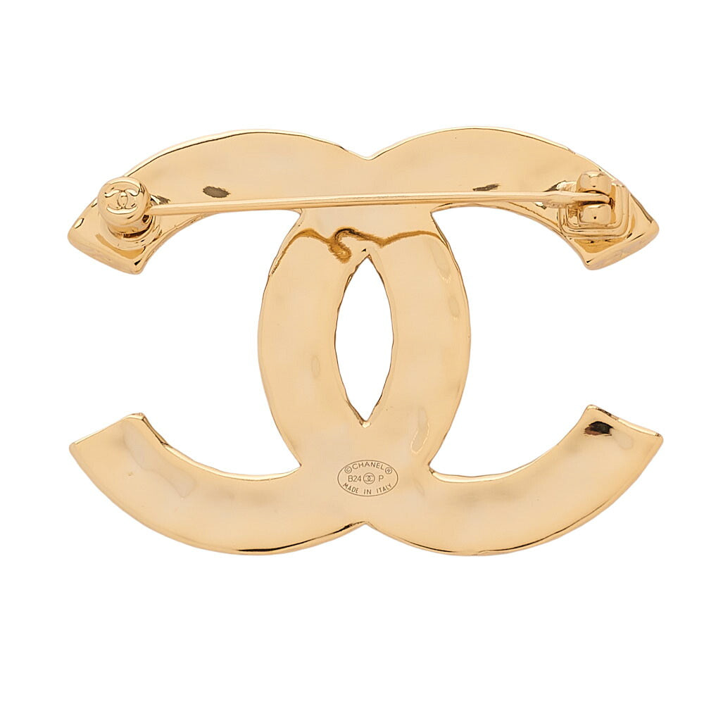 CHANEL Coco Mark B24P Brooch GP (Gold Plated)Gold-Tone Hardware, Pre-Owned