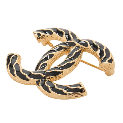 CHANEL Coco Mark B24P Brooch GP (Gold Plated)Gold-Tone Hardware, Pre-Owned
