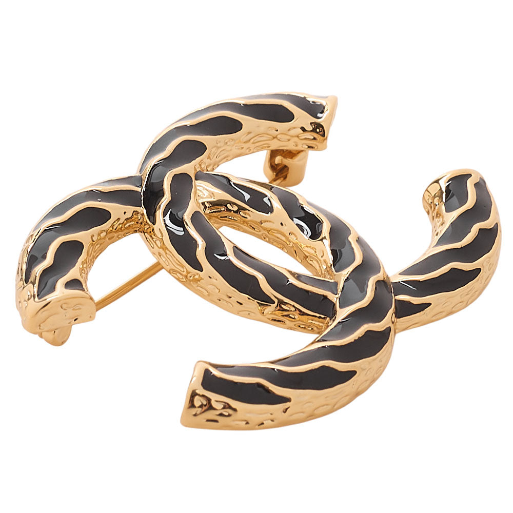 CHANEL Coco Mark B24P Brooch GP (Gold Plated)Gold-Tone Hardware, Pre-Owned