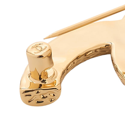 CHANEL Coco Mark B24P Brooch GP (Gold Plated)Gold-Tone Hardware, Pre-Owned