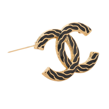 CHANEL Coco Mark B24P Brooch GP (Gold Plated)Gold-Tone Hardware, Pre-Owned