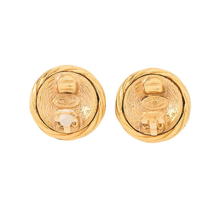 CHANEL Coco Mark 93P Earrings GP Gold (Gold Plated)Gold -Tone Hardware, Pre-Owned