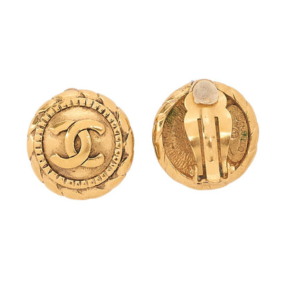 CHANEL Coco Mark 2398 Earrings GP Gold (Gold Plated) Gold-Tone Hardware, Pre-Owned
