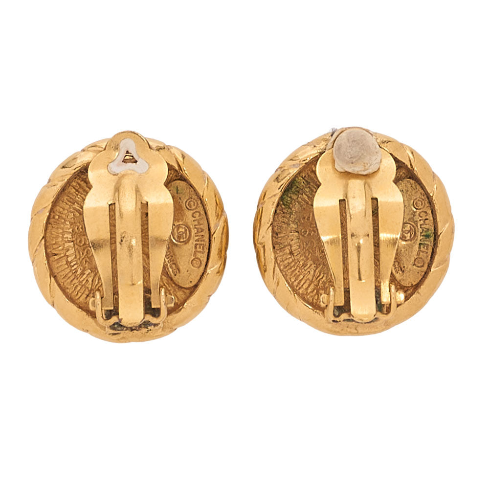 CHANEL Coco Mark 2398 Earrings GP Gold (Gold Plated) Gold-Tone Hardware, Pre-Owned