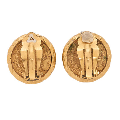 CHANEL Coco Mark 2398 Earrings GP Gold (Gold Plated) Gold-Tone Hardware, Pre-Owned