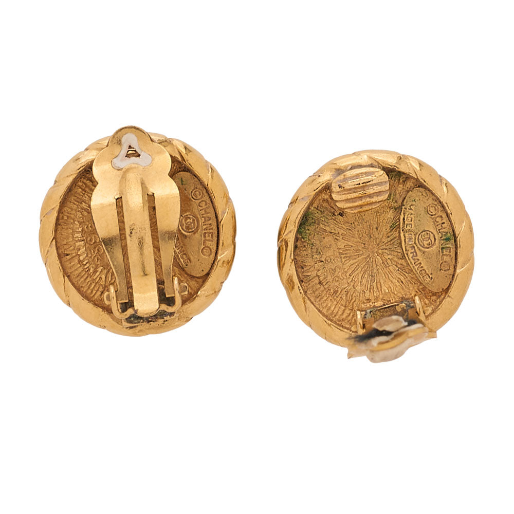 CHANEL Coco Mark 2398 Earrings GP Gold (Gold Plated) Gold-Tone Hardware, Pre-Owned