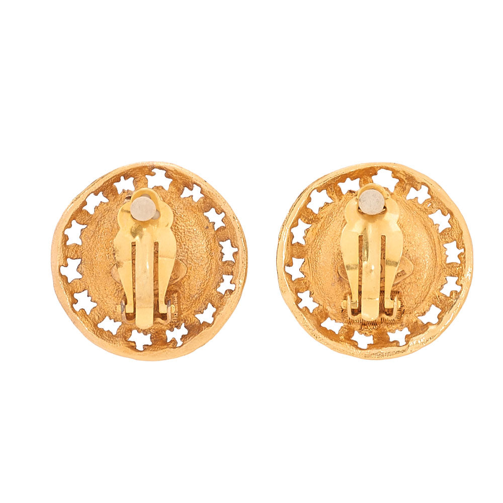 CHANEL Pearl Earrings 25 GP X Faux Pearl Gold (Gold Plating) Gold-Tone Hardware, Pre-Owned