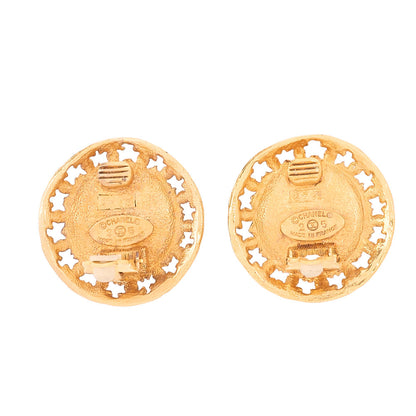 CHANEL Pearl Earrings 25 GP X Faux Pearl Gold (Gold Plating) Gold-Tone Hardware, Pre-Owned