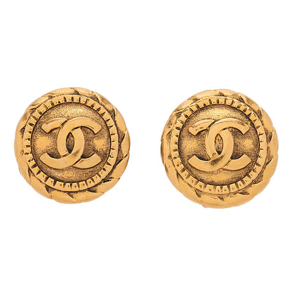 CHANEL Coco Mark 2398 Earrings GP Gold (Gold Plated)Gold-Tone Hardware, Pre-Owned