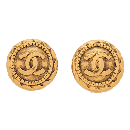 CHANEL Coco Mark 2398 Earrings GP Gold (Gold Plated)Gold-Tone Hardware, Pre-Owned