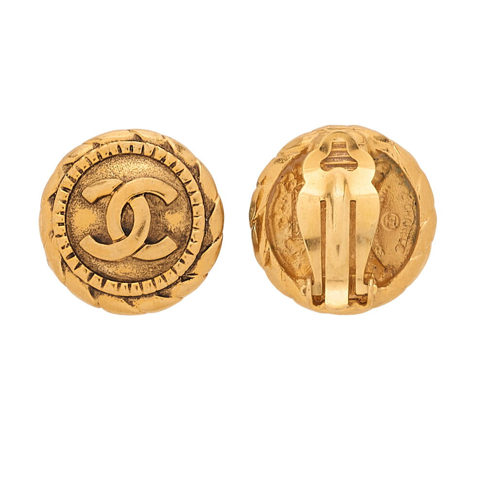 CHANEL Coco Mark 2398 Earrings GP Gold (Gold Plated)Gold-Tone Hardware, Pre-Owned