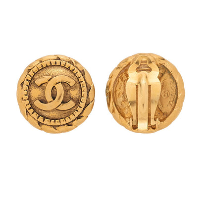 CHANEL Coco Mark 2398 Earrings GP Gold (Gold Plated)Gold-Tone Hardware, Pre-Owned