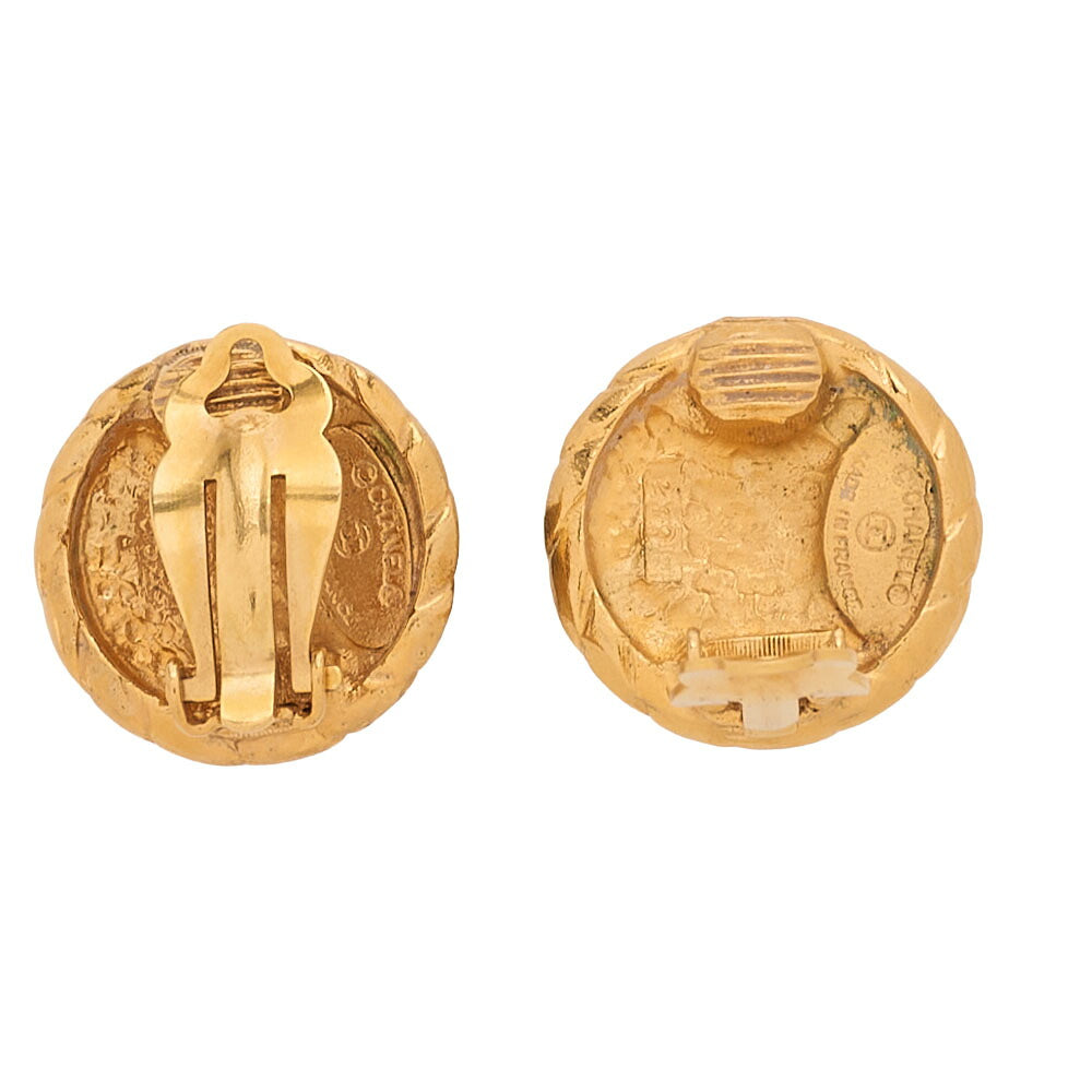 CHANEL Coco Mark 2398 Earrings GP Gold (Gold Plated)Gold-Tone Hardware, Pre-Owned