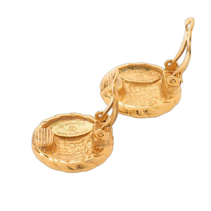 CHANEL Coco Mark 2398 Earrings GP Gold (Gold Plated)Gold-Tone Hardware, Pre-Owned