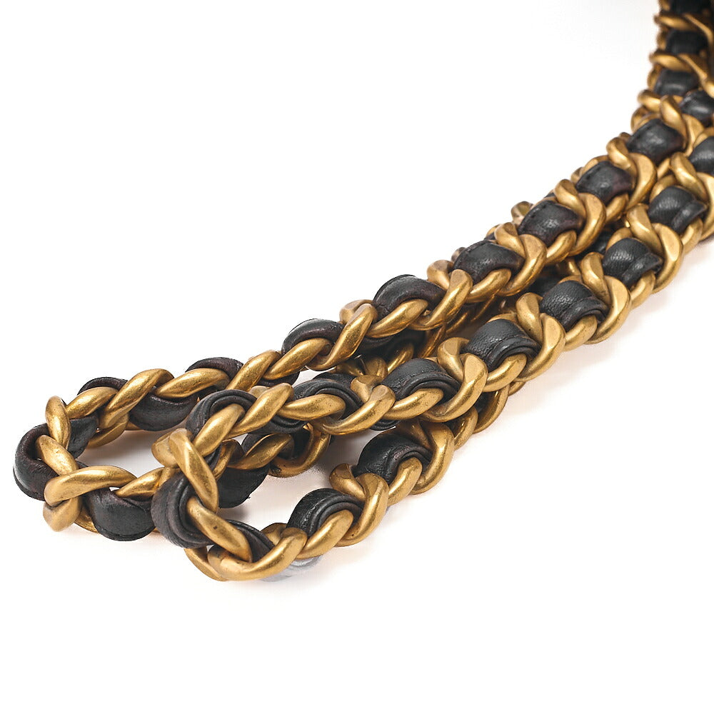 CHANEL Chanel Matelasse W Turn Lock Chain Backpack Lambskin Black Gold-Tone Hardware, Pre-Owned