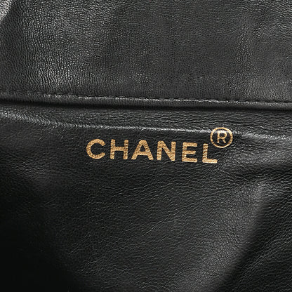 CHANEL Chanel Matelasse W Turn Lock Chain Backpack Lambskin Black Gold-Tone Hardware, Pre-Owned