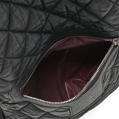 CHANEL Nylon Matelasse Cocoon Backpack Black Silver-Tone Hardware, Pre-Owned