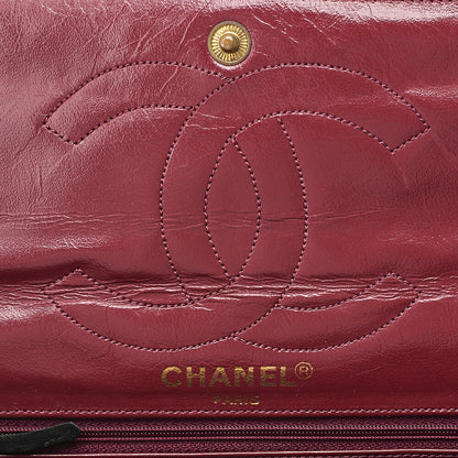CHANEL Lambskin Matelasse Paris Limited Double Flap Shoulder Bag Black Gold x Silver-Tone Hardware, Pre-Owned