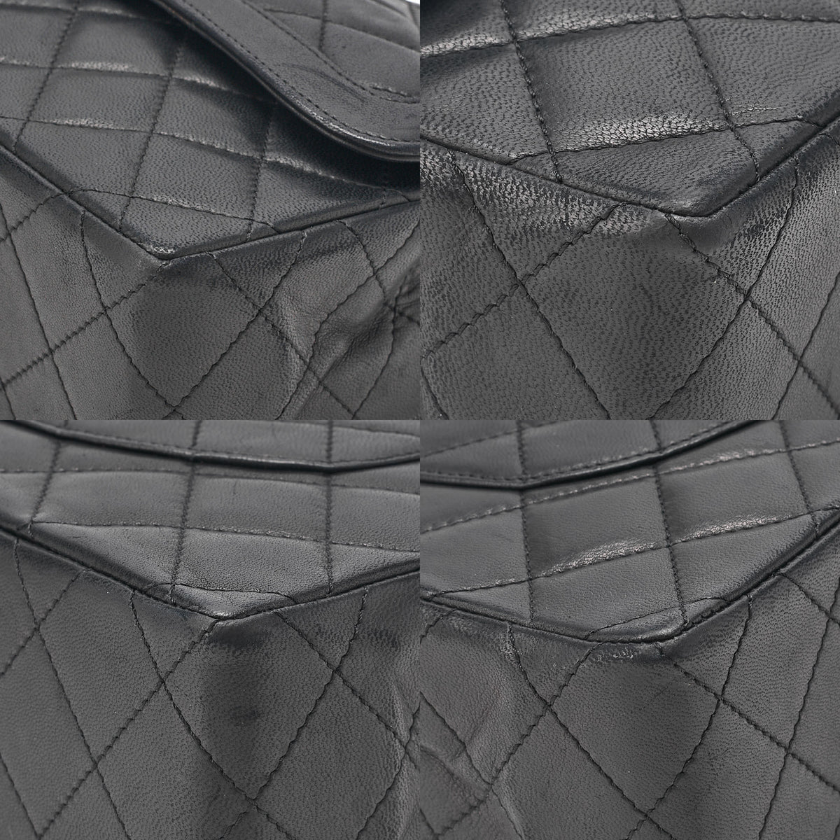CHANEL Lambskin Matelasse Paris Limited Double Flap Shoulder Bag Black Gold x Silver-Tone Hardware, Pre-Owned