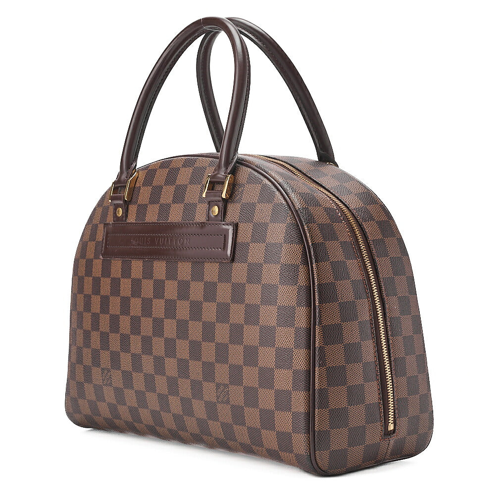 LOUIS VUITTON Louis Vuitton Damier Norita Handbag N41455 SP0015 Brown Gold-Tone Hardware, Pre-Owned