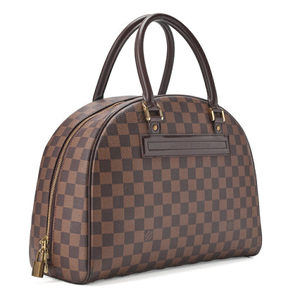 LOUIS VUITTON Louis Vuitton Damier Norita Handbag N41455 SP0015 Brown Gold-Tone Hardware, Pre-Owned