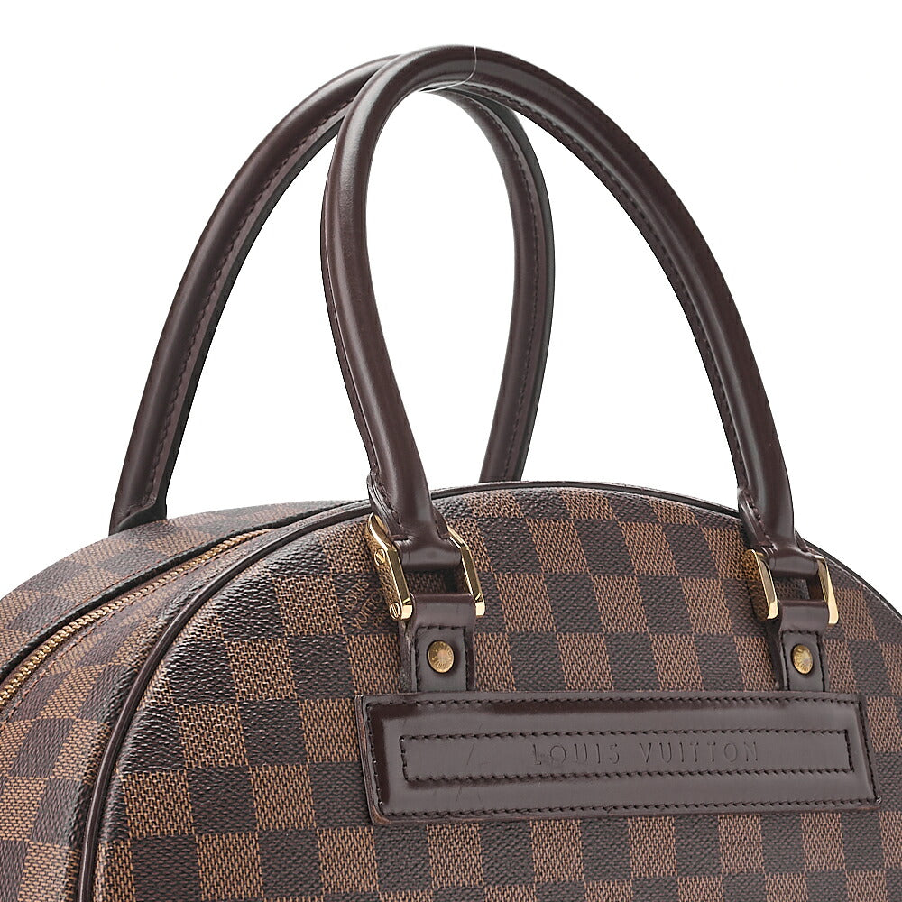 LOUIS VUITTON Louis Vuitton Damier Norita Handbag N41455 SP0015 Brown Gold-Tone Hardware, Pre-Owned