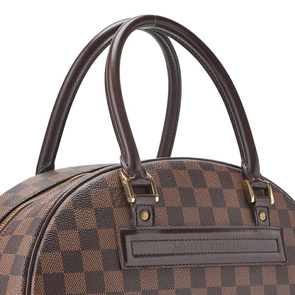 LOUIS VUITTON Louis Vuitton Damier Norita Handbag N41455 SP0015 Brown Gold-Tone Hardware, Pre-Owned