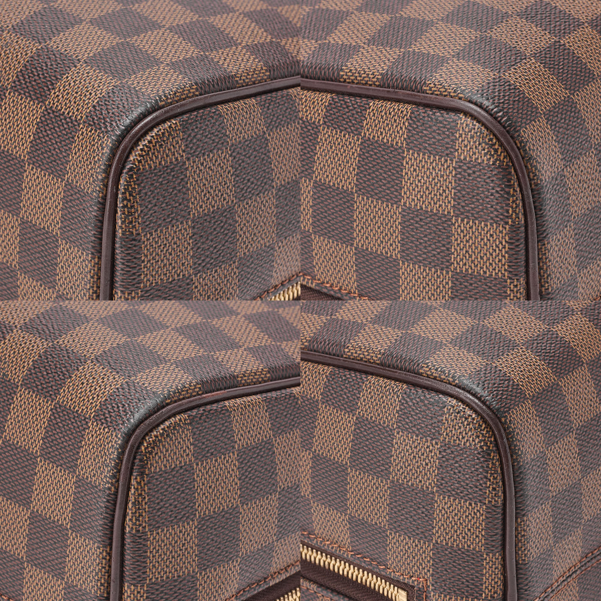 LOUIS VUITTON Louis Vuitton Damier Norita Handbag N41455 SP0015 Brown Gold-Tone Hardware, Pre-Owned
