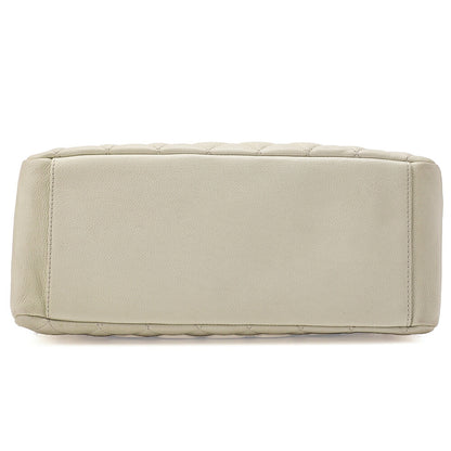 CHANEL Matelasse Coco Mark GST Chain Tote Caviskin Ivory Silver-Tone Hardware, Pre-Owned