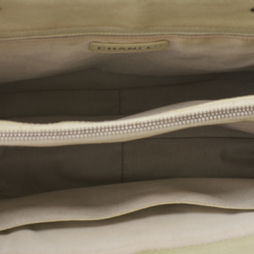 CHANEL Matelasse Coco Mark GST Chain Tote Caviskin Ivory Silver-Tone Hardware, Pre-Owned
