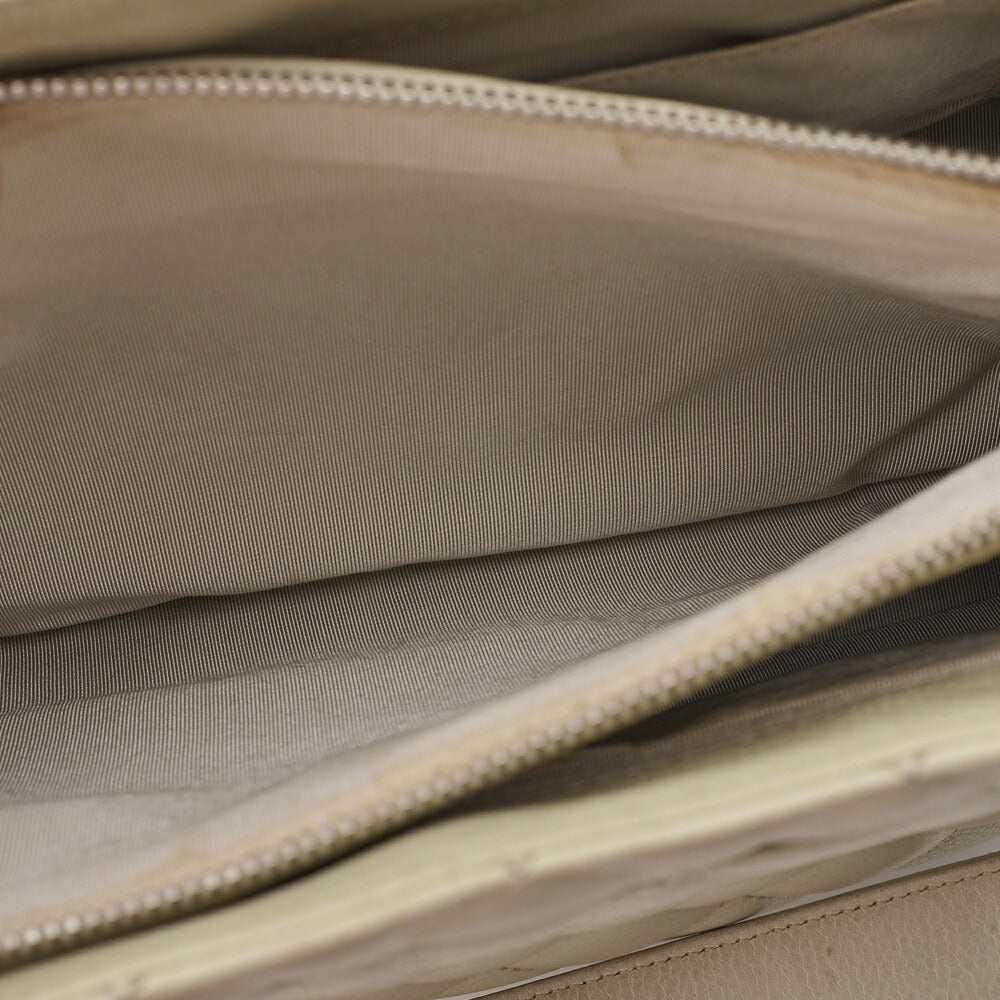 CHANEL Matelasse Coco Mark GST Chain Tote Caviskin Ivory Silver-Tone Hardware, Pre-Owned