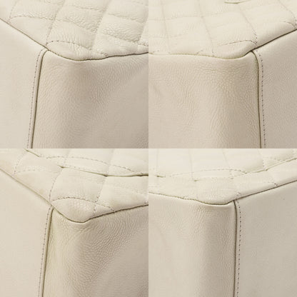 CHANEL Matelasse Coco Mark GST Chain Tote Caviskin Ivory Silver-Tone Hardware, Pre-Owned