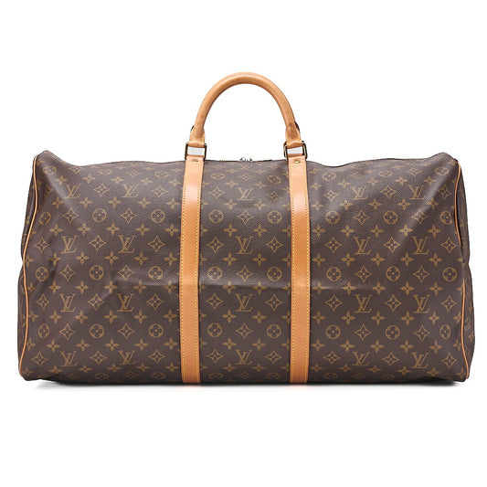 LOUIS VUITTON Louis Vuitton Monogram Key Pole 60 Boston Bag M41422 Brown Gold-Tone Hardware, Pre-Owned