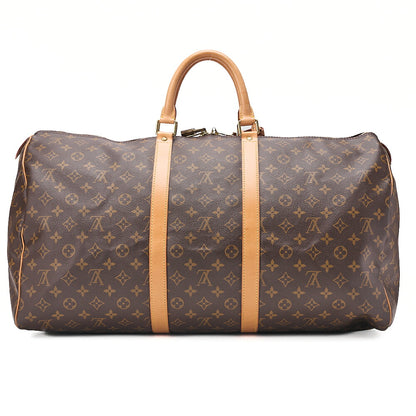 LOUIS VUITTON Louis Vuitton Monogram Keypole 55 Boston Bag M41424 Brown Gold-Tone Hardware, Pre-Owned