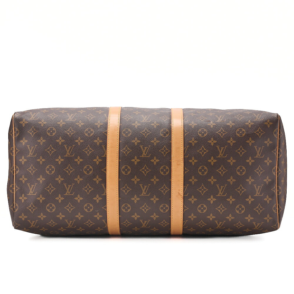 LOUIS VUITTON Louis Vuitton Monogram Keypole 55 Boston Bag M41424 Brown Gold-Tone Hardware, Pre-Owned