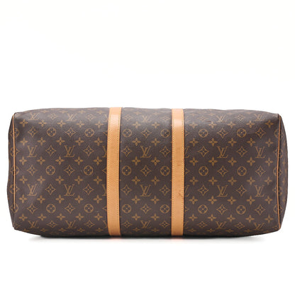 LOUIS VUITTON Louis Vuitton Monogram Keypole 55 Boston Bag M41424 Brown Gold-Tone Hardware, Pre-Owned